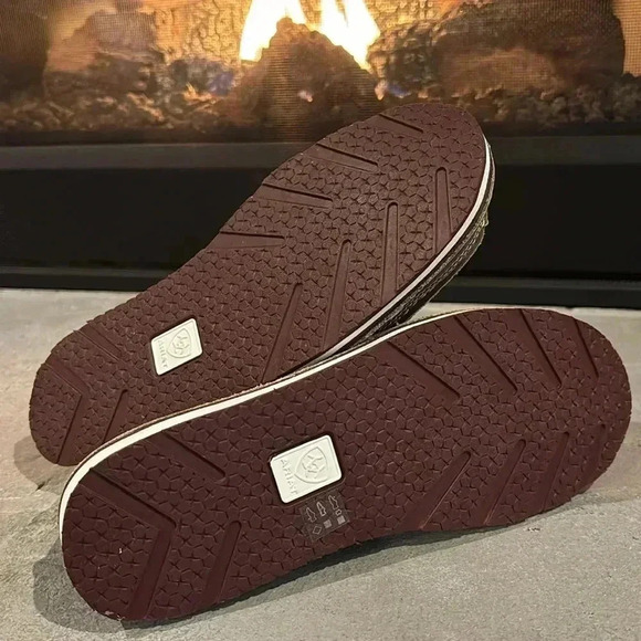 Ariat Cruiser Natural Taupe Buffalo print Leather upper slip on loafer,EVA sole - Picture 7 of 10